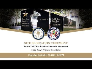 Gold Star Families Memorial Monument September 30, 2021