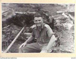 SORAKEN AREA, BOUGAINVILLE, 1945-06-20. CAPT R.K. MAIR, STAFF CAPTAIN, 11 INFANTRY BRIGADE