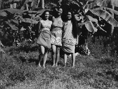 [Group portrait of three Pacific Island women]