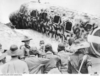 LABUAN, BORNEO, 1945-09-10. LIEUTENANT GENERAL MASAO BABA, COMMANDER OF THE JAPANESE 37TH ARMY AND SUPREME COMMANDER OF JAPANESE FORCES IN BORNEO, ARRIVES AT LABUAN TO SURRENDER THE FORCES UNDER ..