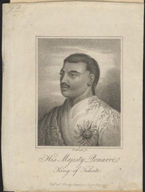 His Majesty Pomarre, King of Tahiti / Freeman sc