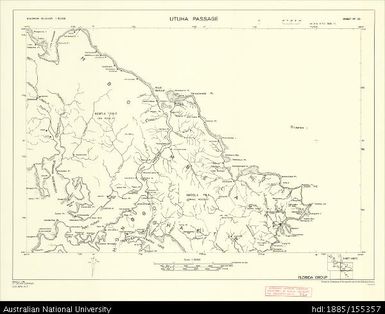 Solomon Islands, Florida Group, Utuha Passage, Series: D.O.S. Repro 2 (Sketch), Sheet 22, 1968, 1:50 000