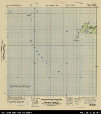 Papua New Guinea, Admiralty Islands, San Miguel, 1943, 1:63 360