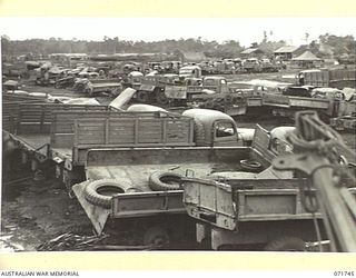 LAE, NEW GUINEA, 1944-03-26. WRECKED, BROKEN AND WORN VEHICLES AT THE SALVAGE UNIT, 337TH UNITED STATES ORDNANCE DEPOT