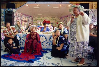Mama Vero speaks at Kayne Lucas Upokokeu's hair-cutting ceremony