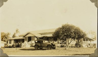 Pastor Saaga's house and car at Malua?, 1928