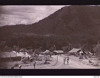 SEVENTEEN MILE, NEW GUINEA. 1943-09-23. CAMP AREA OF THE 2/1ST AUSTRALIAN ARMY TOPOGRAPHICAL SURVEY COMPANY