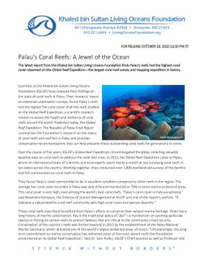 Palau's coral reefs: A jewel of the ocean