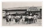 Children playing at former Chinese School in Matupit Farm, Chinatown, Rabaul, c1947