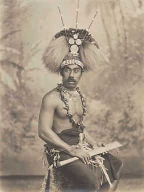 Portrait of a man seated. From the album: Photographs of Apia, Samoa