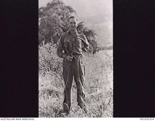 KAIGULAN, NEW GUINEA, C. 1943. PORTRAIT OF ALEX PERRIN, A SPOTTER WITH THE NEW GUINEA AIR WARNING WIRELESS COMPANY (NGAWW)