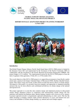 Global climate change alliance: Pacific small island states project - Report on Palau adaptation project planning workshop