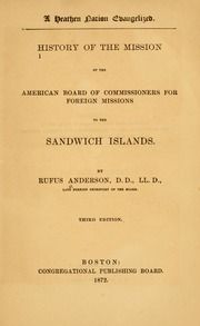 History of the mission of the American Board of Commissioners for Foreign Missions to the Sandwich Islands