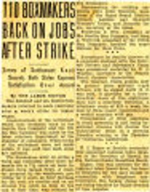 110 Boxmakers Back on Jobs After Strike. Northwest History. State History. Box 232. Strikes, Cont'd.