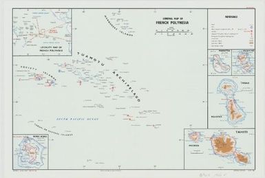 General map of French Polynesia / drawn by the Dept. of Lands & Survey, N.Z