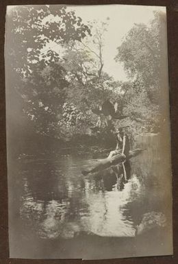 Woman bathing in river. From the album: Samoa