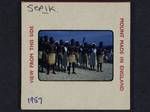 Villeage officials standing in rows, Sepik, 1957
