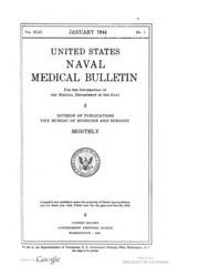 United States Naval Medical Bulletin Vol. 42, Nos. 1-6, 1944