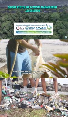 International Coastal Cleanup Day 2021:Action by the Samoa Recycling Waste Management Association (SRWMA)