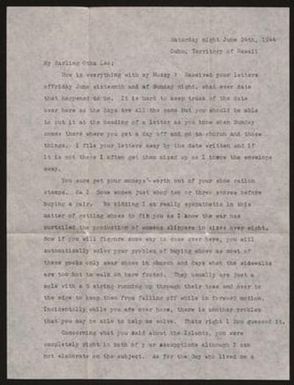 [Letter from Antone Bruns to Otha Lee Bruns - June 24, 1944]
