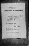 Patrol Reports. Southern Highlands District, Magarima, 1968 - 1969