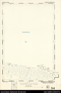 Papua New Guinea, Gehua NW, Survey Index 54, 1:50 000, 1973