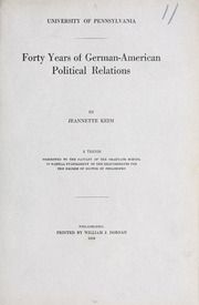 Forty years of German-American political relations