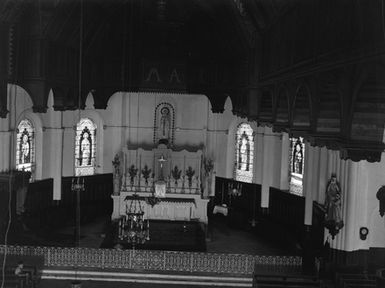 [High angle interior view of a church]