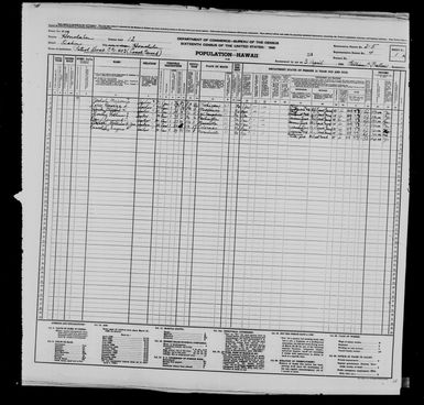 1940 Census Population Schedules - Hawaii - Honolulu County - ED 2-5