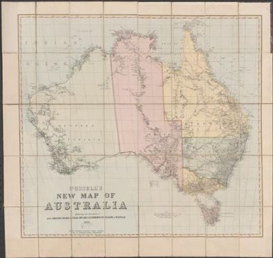 Fussell's New map of Australia embracing the discoveries of A. & F. Gregory, Burke & Wills, Stuart, Landsborough, Walker and McKinley, 1866