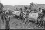 Wanumbil, Wanuma Census Division: boys and men, one wearing police-style cap