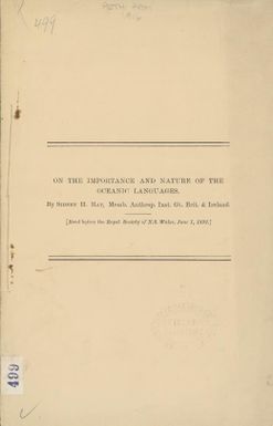 On the importance and nature of the Oceanic languages / by Sidney H. Ray.