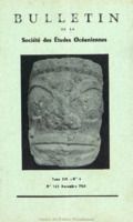 Bulletin de la Société des Études Océaniennes numéro 165