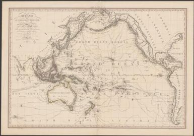 Oceanie ou Australasie et Polynesie : dédiée et presentée au Roi par son très-hable, très-obénsent très-oévoué et fidele sujet / Lapie ; gravée par Blondeau, graveur de Roi et premier graveur de la Dépot de la Guerre ; ecrit par Rameau ; déposée au Bureau des Estampes