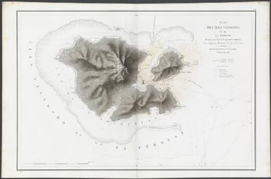 Voyage de la corvette l'Astrolabe : exécuté par ordre du roi, pendant les annees 1826, 1827, 1828, 1829, sous le commandement de M. J. Dumont D'Urville, capitaine de vaisseau.: Plan des iles Vanikoro ou de La Perouse