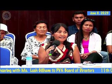 11th OEK, The Senate TEM Committee Confirmation Hearing with Leah Gillham to PVA Board of Directors
