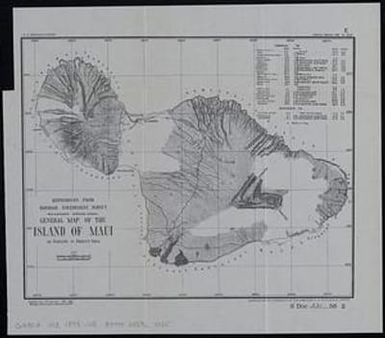 General map of the island of Maui as surveyed to March 1st 1880