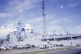 French Polynesia, French warship docked in Papeete harbor