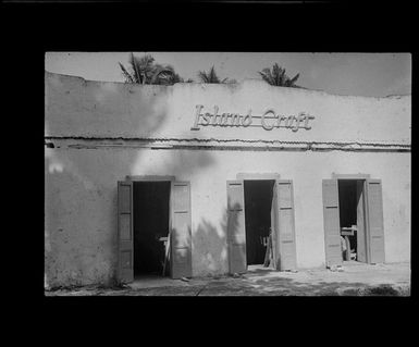 View of the front of the Curiosity Shop 'Island Craft', Rarotonga, Cook Islands