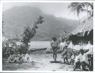 Village scene on Huahine