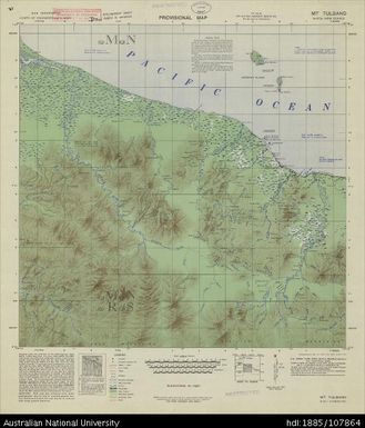 Indonesia, Dutch New Guinea, Mt Tulband, Provisional, 1944, 1:250 000