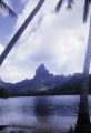 French Polynesia, view of Mount Tohivea on Moorea Island