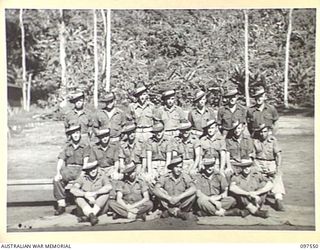 TOROKINA, BOUGAINVILLE. 1945-10-07. MEMBERS OF 4 PLATOON, HEADQUARTERS COMPANY, 24 INFANTRY BATTALION, 15 INFANTRY BRIGADE. (FOR IDENTIFICATION OF 20 NAMED PERSONNEL REFER TO PROVISIONAL CAPTION OR ..