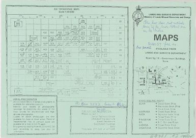 Fiji topographic maps scale 1:50 000 / Lands and Surveys Department, Ministry of Lands Mineral Resources and Energy