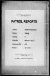 Patrol Reports. Western Highlands District, Wabag, 1970 - 1971