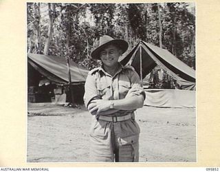 BORAM, WEWAK AREA, NEW GUINEA. 1945-08-31. LIEUTENANT COLONEL C.E. CHAPMAN, COMMANDING OFFICER, 2/3 FIELD REGIMENT, ROYAL AUSTRALIAN ARTILLERY