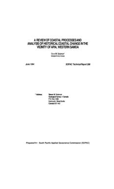 A review of coastal processes and analysis of historical coastal change in the vicinity of Apia, Western Samoa