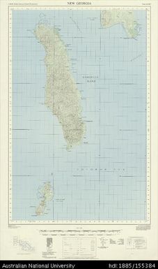 Solomon Islands, British Solomon Islands Protectorate, New Georgia, Series: X711, Sheet 8-156-3, 1967, 1:50 000