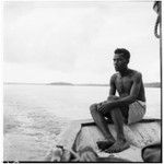 Man on boat at Choiseul Bay