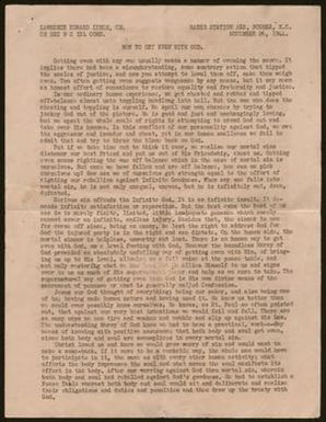 [Sermon from Fr. Lawrence Edward Lynch, November 26, 1944]